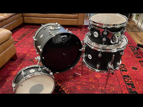 DW DDLM1804BL Design Series Mini Pro 4-piece Shell Pack - Black Satin (REVERB DEMO)