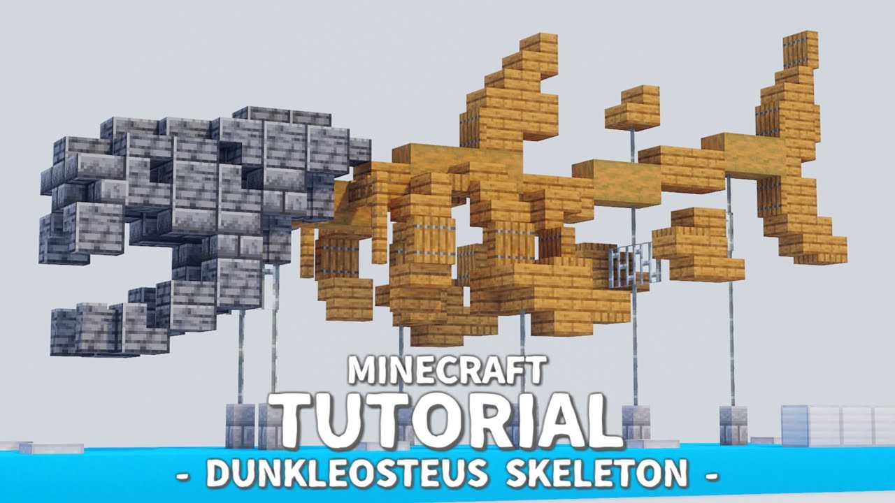 [Minecraft] - How to build a Giant Dunkleosteus Skeleton - [Tutorial ...
