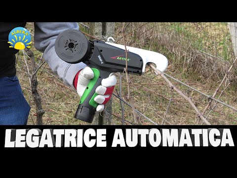 TEST of the AUTOMATIC VINEYARD BINDING MACHINE, ELECTRONIC SHOVEL BINDER "WRAP X" ACTIVE!