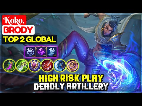 High Risk Play, Gold Lane Brody Gameplay [ Top 2 Global Brody ] Koko. - Mobile Legends.