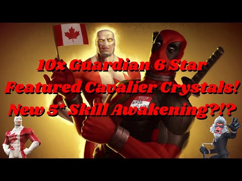 10x Guardian 6 Star Featured Cavalier Crystals! New 5* Skill Awakening - Marvel Contest of Champions