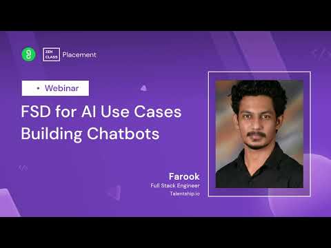 FSD For AI Use cases & Building Chat Bots| Free Full Stack Development tutorial| Full Stack Course