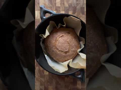 50% whole wheat no-knead sourdough bread. Recipe can be found on FoodandRyne.com #sourdough