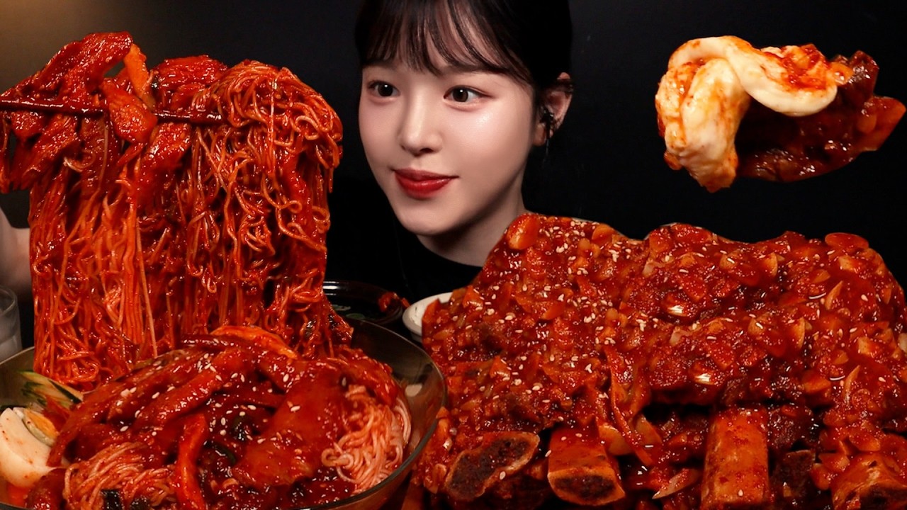 SUB)레전드🔥매운 대왕 갈비찜에 비빔냉면 먹방! 맵맵조합에 갈비탕으로 눌러주기 Spicy Galbijjim Mukbang Asmr