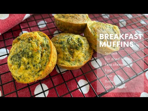 Spinach feta cheese egg muffins