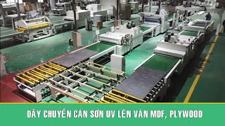 Dây chuyền cán UV lên cốt ván MDF, Plywood