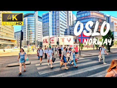 Oslo, Norway Walking Tour 4K (Ultra HD, 60fps)