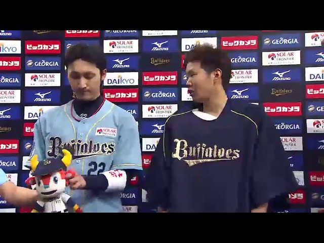 バファローズ西投手・伊藤選手ヒーローインタビュー 2014/8/1 Bs-M