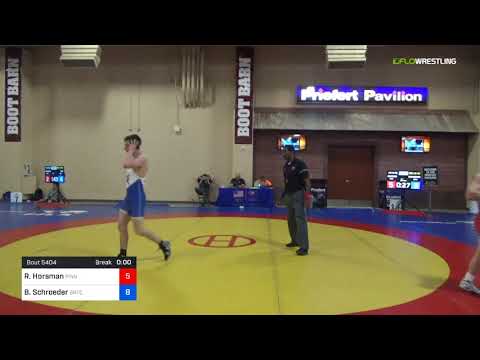 2018 Marine Corps US Open/UWW Junior Freestyle 61 Con 32 #2 - Robby Horsman (Pinn) Vs. Bjorn Schro
