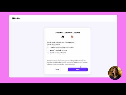 Connect Lusha to Claude