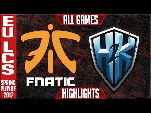 Fnatic vs H2k All Games Highlights - EU LCS Summer Playoffs 2017 - FNC vs H2k All Games