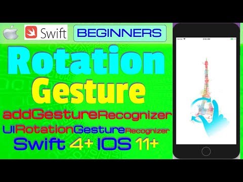 IOS 11+, Swift 4+, Beginners, Tutorial : Rotation Gesture Tutorial   ( UIRotationGestureRecognizer )