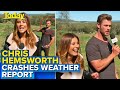 Chris Hemsworth Crashes Live TV Weather Report Today Show Australia