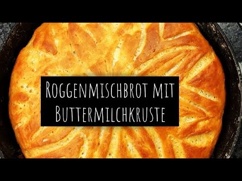 Roggenmischbrot mit Buttermilchkruste ganz frisch aus dem Gusseisentopf
