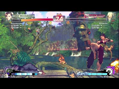 SSF4 PSN: Kizunayume ( Chun Li ) vs Redwolfx ( Gen ) [HD]