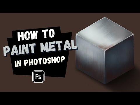 How to paint metal in Photoshop // 4 weeks of material studies