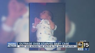 Community outraged over starved baby case