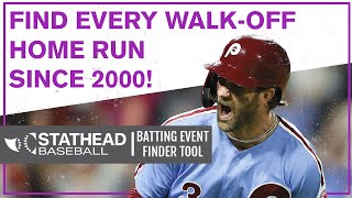 Use the Batting Event Finder Tool to see MLB statistics ⚾ | Stathead Baseball Tutorial