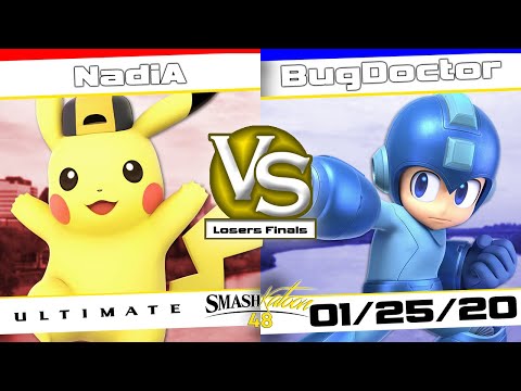 NadiA (Pikachu) vs. BugDoctor (Mega Man, Bowser, Wario) - Losers Finals - Smashkatoon 48