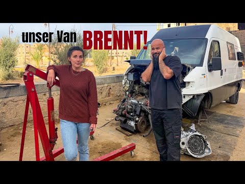 When the removed engine is the least of your problems... | Vanlife Workshop Morocco 🇲🇦