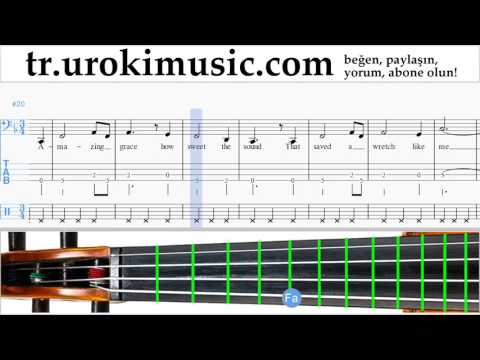 Viyolonsel dersleri Amazing - Grace Notalar Eğitim Bölüm#2 um-b723