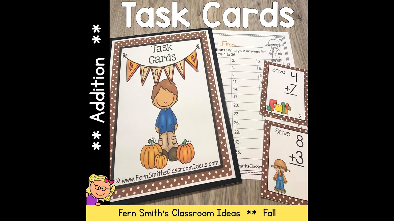 Fall Addition Task Cards