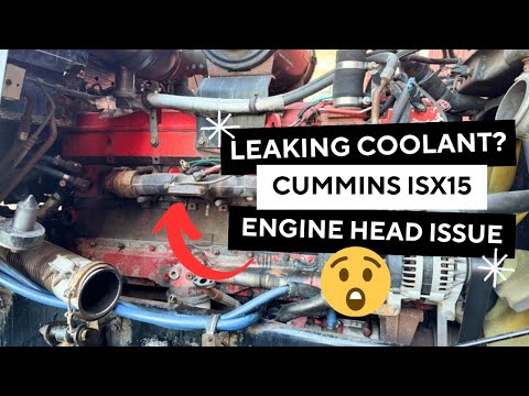 This Cummins ISX15 has a major engine head issue - Leaking Coolant