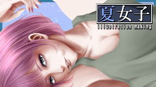 【お絵描き配信】コメント安価で描く夏の女子＃2【drawing】
