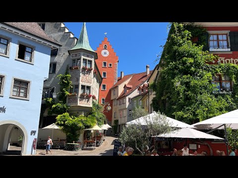 Bodensee/märchenhaft schöne Stadt Meersburg, in Deutschland, 4k