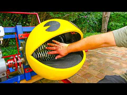 Real Life PACMAN Shredder Robot Eats Almost Anything & Anyone