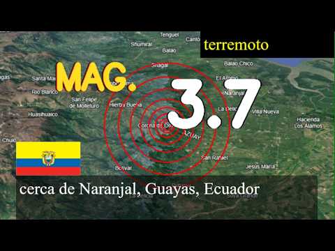 Terremoto cerca de Naranjal, Guayas, Ecuador actualizaciones en vivo hoy: Terremoto de magnitud 3,7