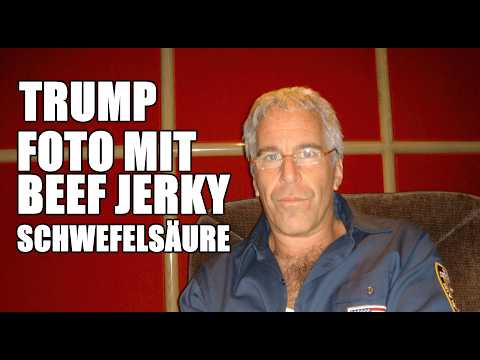 Photo surfaces showing beef jerky, 1200 liters of sulfuric acid, Trump