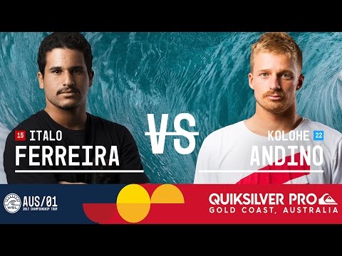 Italo Ferreira vs. Kolohe Andino - Quiksilver Pro Gold Coast 2017 Round Five, Heat 2