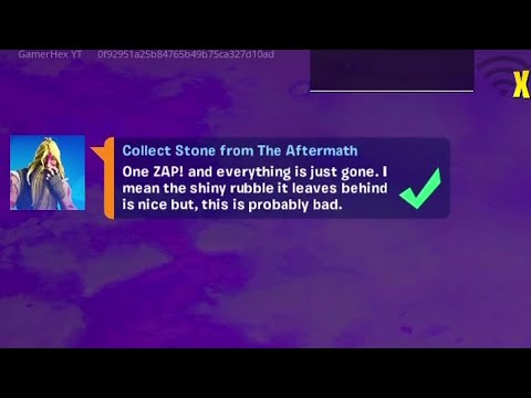 Collect Stone from The Aftermath Fortnite