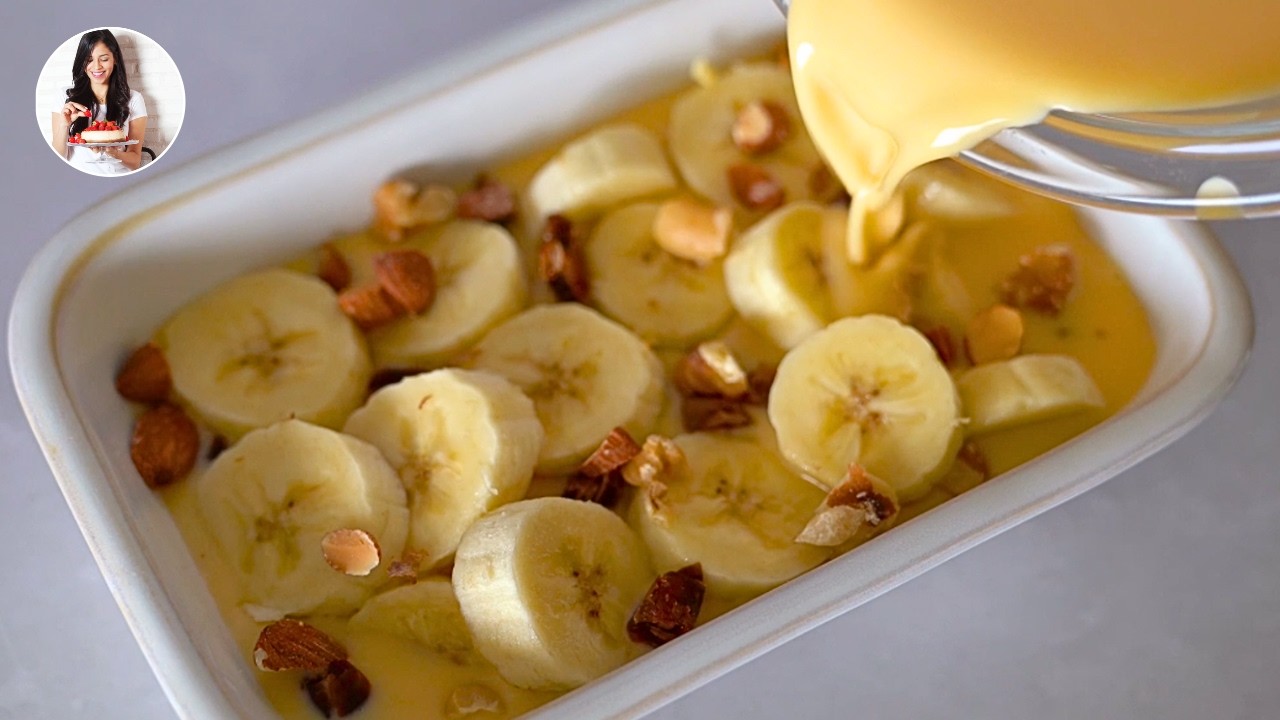 Si tienes Bananas y Leche Prepáralas Así... Postre Delicioso, Sin Azúcar y Sin Harinas! | Auxy
