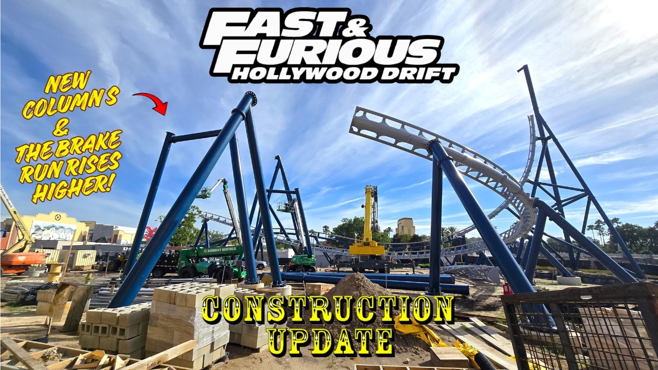 Universal Orlando Resort Fast & Furious: Hollywood Drift Roller Coaster Construction Update 6.18.26