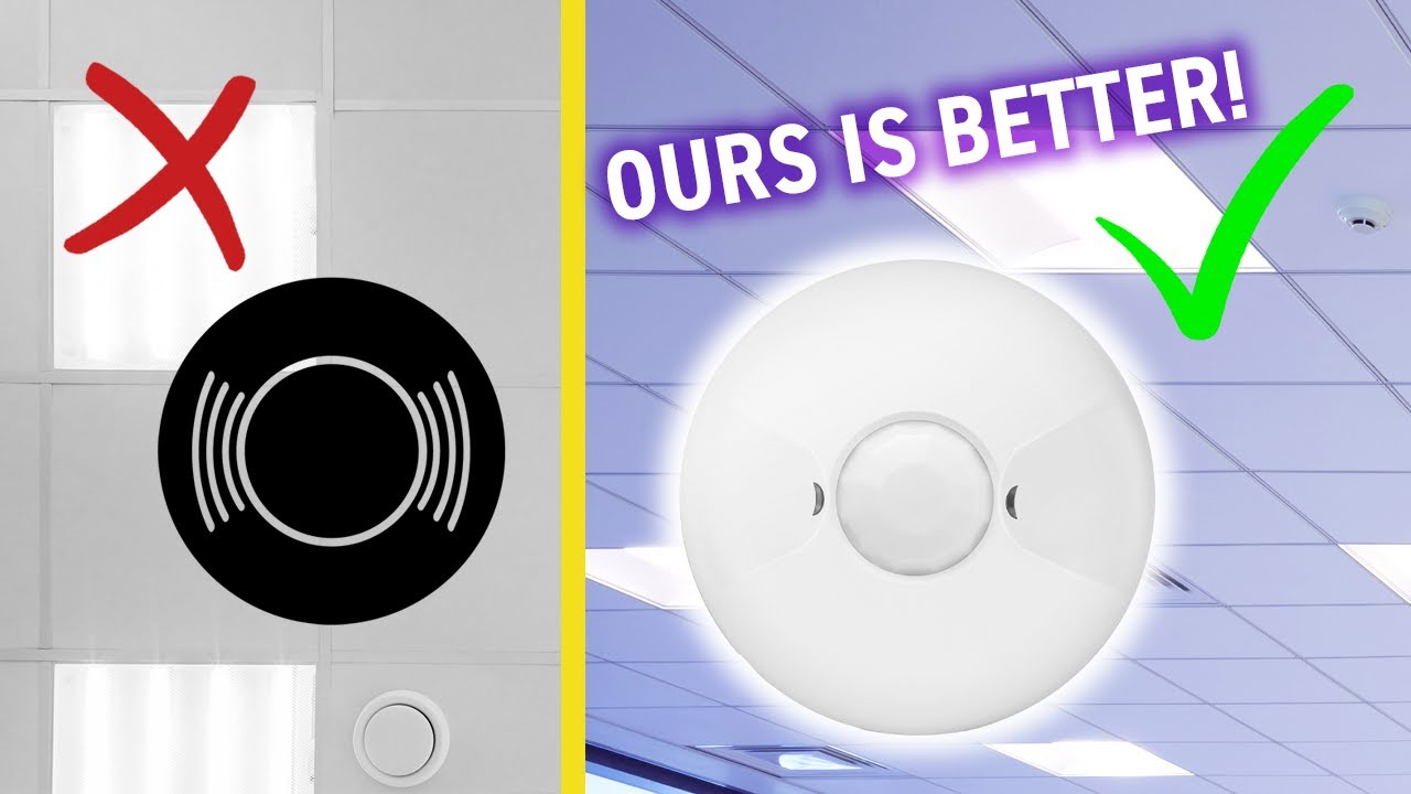 360° Line Voltage PIR Occupancy Ceiling Sensor - White video 2