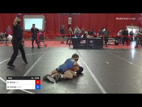 35 Kg Rr Rnd 2 - Daniel Myint, Arlington Cardinals Wrestling Club Vs Weston Porter, Powerhouse Wre