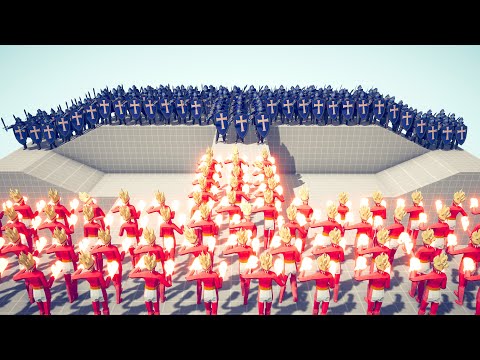 50 MELEE vs 50 MELEE TOURNAMENT - Totally Accurate Battle Simulator TABS