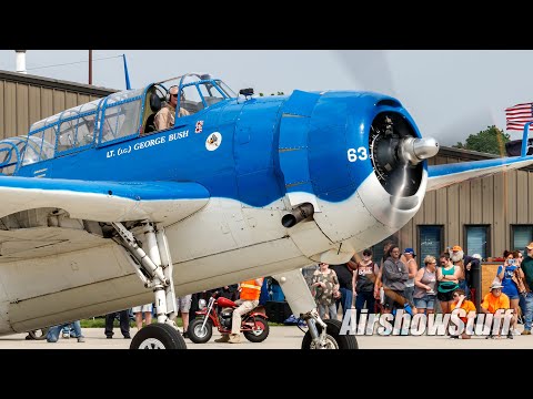 TBM Avenger Mass Launch and Flybys - TBM Avenger Reunion 2022