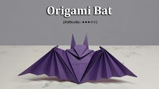 [DETAILED TUTORIAL] Origami Bat Tutorial | Easy Paper Bat Folding for Halloween & Decoration