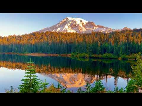 Sunrise Timelapse at Mount Rainier over Reflection Lake