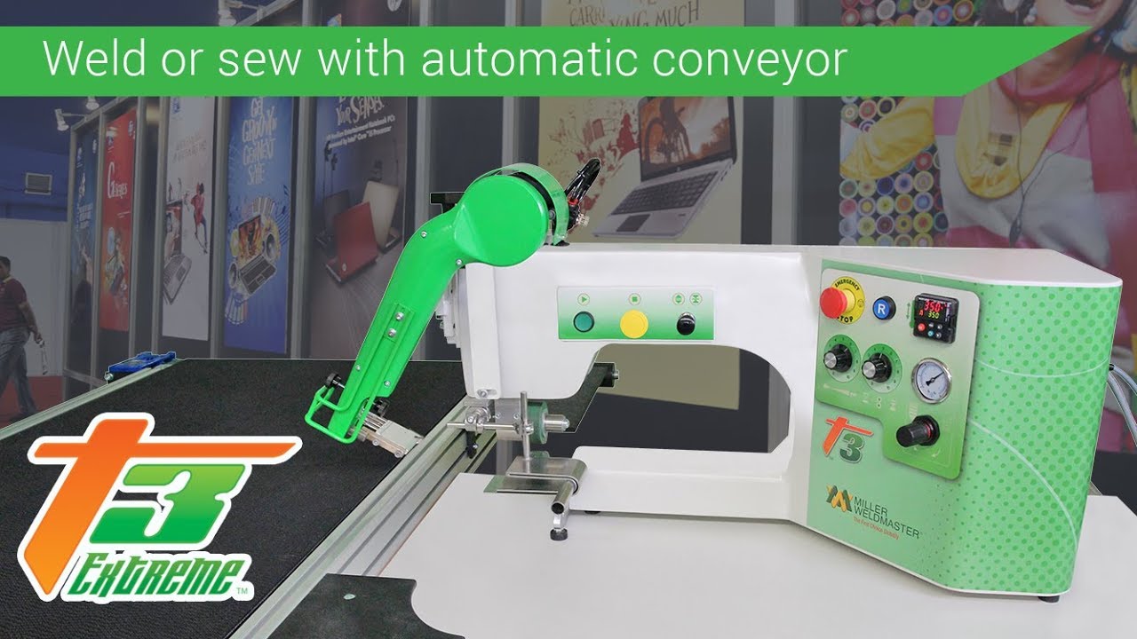 Weld or sew with the automatic conveyor