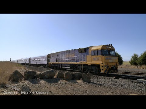 1AM8 JBRE "The Overland" Australian Passenger Train At Gheringhap Loop (5/11/2023) - PoathTV