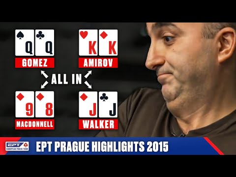 CRAZY 4-WAY ALL IN AT EPT Prague 2015 ♠️PokerStars