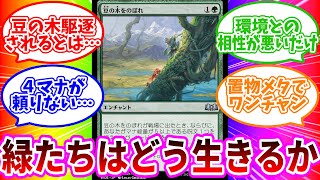 【MTG反応集】🟩緑たちはどういきるか スタン緑が活躍する方法について議論するPW達の反応集【 Standard mtg arena】