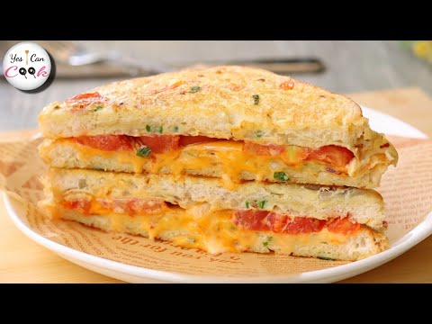 Egg Cheese Sandwich / Omelette Sandwich Recipe by (YES I CAN COOK)