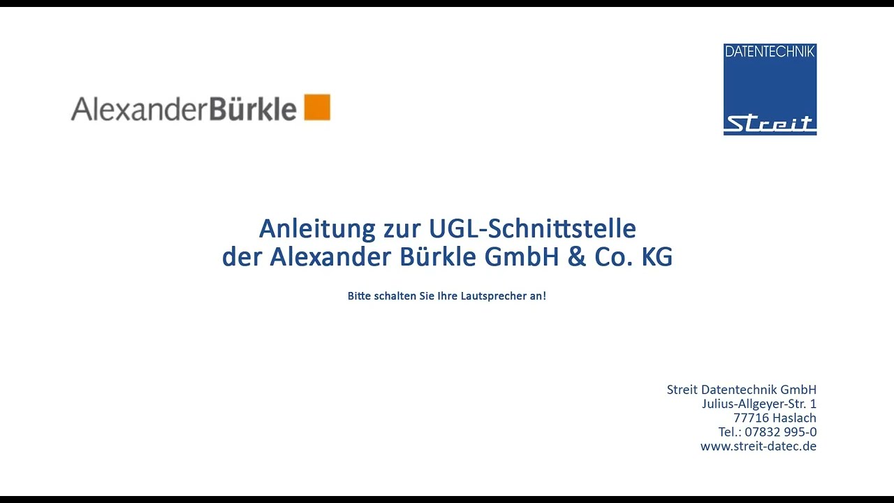 UGL-Schnittstelle Alexander Bürkle