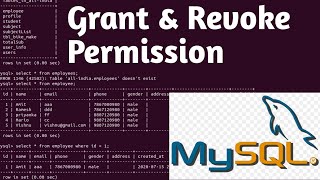 Show, Grant and Revoke Access in MySql Server  Part #3 | MySQL command line tutorial in Hindi