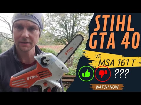 STIHL GTA 40 VS STIHL MSA 161T - Unboxing - TEST - ERSTEINDRUCK